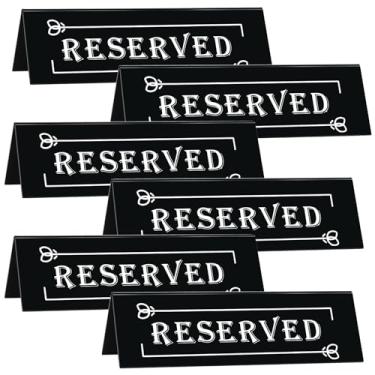 Imagem de ZFLYCANP Placa de mesa de plástico reservada, placa de mesa, barraca, placa de casamento, reserva de convidados, para casamento, festa de aniversário, restaurantes, cadeira de reunião e banquetes de