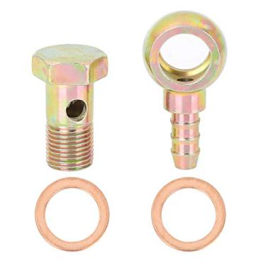 Imagem de X AUTOHAUX 16 mm Banjo Mangueira Parafuso Encaixe Banjo Arruela Bronze Tom Metal para Motocicleta Carro