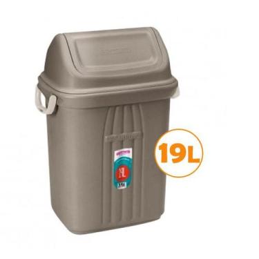 Imagem de Lixeira 19l Com Tampa Basculante Alças Áreas Externas Casablanca - 279