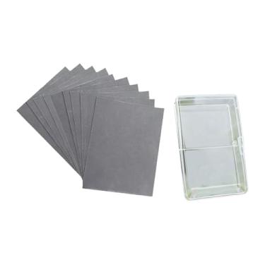 Imagem de predolo 10x apontador de lápis de sobrancelha lixa ferramentas de modelagem manual resistente ao desgaste, ponta de lápis para estudantes de cosméticos, com Caixa