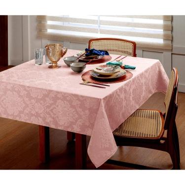 Imagem de Toalha Mesa Retangular De Jacquard 2,15M X1,40M Rose