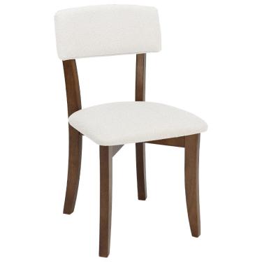 Imagem de Cadeira Decorativa Estofada Porcelana Pes Madeira Pinhao Nacc