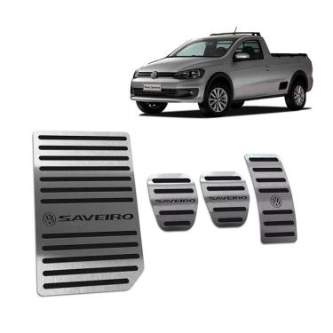 Imagem de Kit Pedaleira + Descanso Volkswagen Saveiro G6 Preto