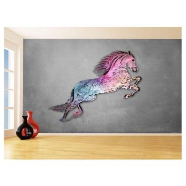 Imagem de Papel De Parede 3D Animais Pop Art Cavalo Cores 3,5M Pxa325