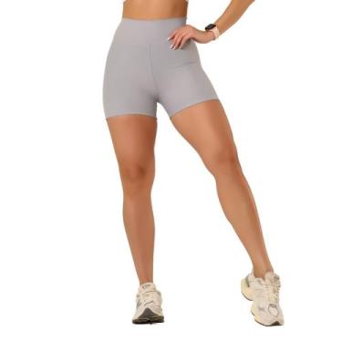 Imagem de Shorts Biker Curto Feminino Poliamida Alta Compressão Cós Largo Duplo 