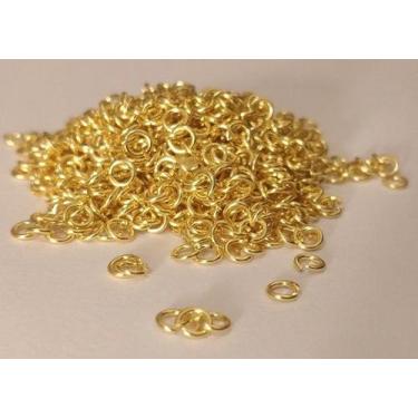 Imagem de Kit de 4 Argolas Douradas de 3 mm para Montagem de Joias, Brincos, Pin