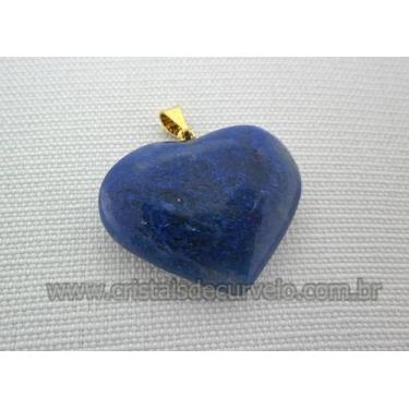 Imagem de Conjunto de 10 Pingentes de Coração em Quartzo Azul Natural com Pino F