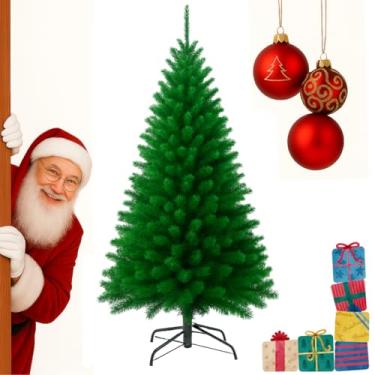 Imagem de Árvore De Natal 2,10m Grande Cheia Luxo 1000 Galhos Base Metalica Articulada