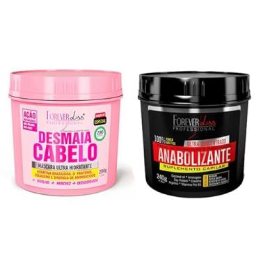 Imagem de Masc. Desmaia Cabelo 200g e Anabolizante 240g Forever Liss