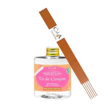 Imagem de Difusor Aromas Flor de Cerejeira com Florais de Bach 350ml c/ 3 Varetas Fibra de Algodão