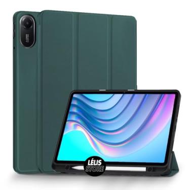 Imagem de Capa Capinha Case Compatível com Redmi PAD 2 com função sleep e suporte Com Compartimento Para Pencil Caneta Tampa Magnética PREMIUM (VERDE)
