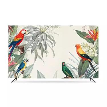 Imagem de Capa protetora contra poeira de 32-80 polegadas para TV LCD/LED universal protetor de tela à prova de poeira elástico para TVs planas e curvas decoração de quarto/sala de estar - pássaro2||70