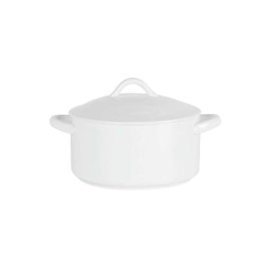 Imagem de Prato roscado branco com cor sob o esmalte personalizado utensílios de mesa de cerâmica para uso doméstico - 1 pote de sopa de orelha