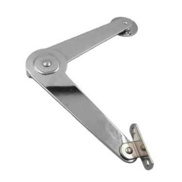 Imagem de Baoblaze Suporte de dobradiça para tampa, suporte de ferro portátil, dobradiça para porta de armário de móveis de reforma residencial, de escritório, Instalação Do Lado Esquerdo