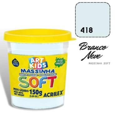 Imagem de Massinha de Modelar Acrilex Soft 150g Branco Neve