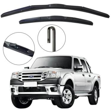 Imagem de Kit Palheta Dianteira Ranger 2012 a 2016 Limpador de Parabrisa de Silicone