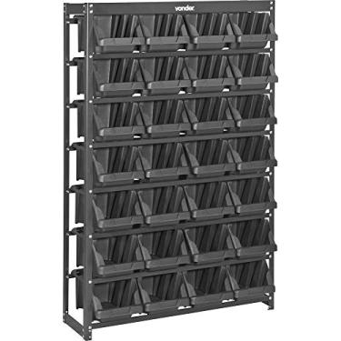 Imagem de Vonder, Estante Metálica, Com Gaveteiros Modelo Prático Preto, 28/7.