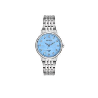 Imagem de Relógio Feminino Seculus Azul Celeste Cristais 77331l0svna3 Prateado Azul Azul-celeste-Feminino