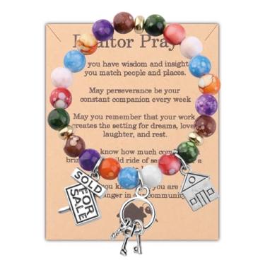 Imagem de UJIMS Pulseira de corretor de imóveis, joias de oração, presente de agradecimento, vendedor, corretor de imóveis, presentes, 20, Aço inoxidável, Sem Pedra Preciosa