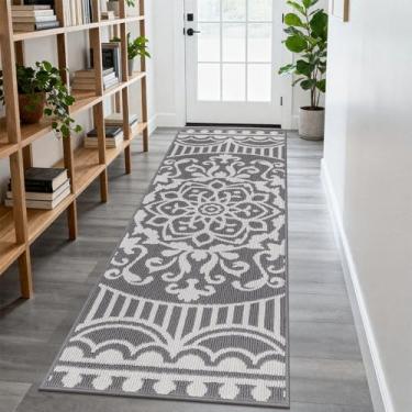 Imagem de U'Artlines Tapete de corredor de 6 cm x 1,8 m, tapete lavável antiderrapante para lavanderia de cozinha com suporte de borracha, tapete de pilha baixa para entrada, quarto, sala de estar, fazenda