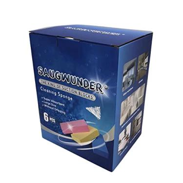 Imagem de Esponja super absorvente, material durável, caixa de esponja PVA, alta absorção de água, uso no carro, barco, caiaque, após o banho, coleta líquidos como suprimentos de limpeza a vácuo (6 esponjas de