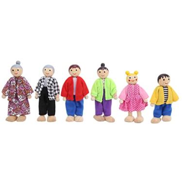 Imagem de aqxreight Family Doll Figes (6 fantoches japoneses e coreanos)