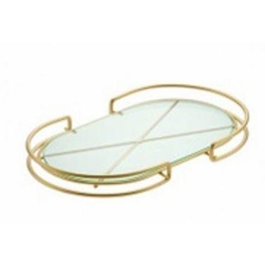 Imagem de Bandeja organizadora oval dourada - Forma Utilidades