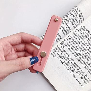 Imagem de Suporte universal portátil para celular, alça de dedo com alça de mão, suporte para smartphones, design resistente para segurar o telefone sem derrubar (rosa escuro-12)