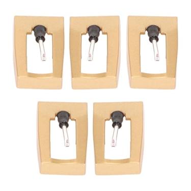 Imagem de Pissente 5 Peças Agulha para Toca-discos, Estilo para Vitrola Substituição Banhado a Ouro Com Escova de Limpeza para Victrola Crosley ION Boytone
