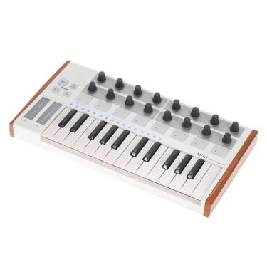 Imagem de Mingzhe Worlde Ultra Portátil Mini Profissional 25 Teclas Midi Drum Pad e Controlador de Teclado Cor Branca