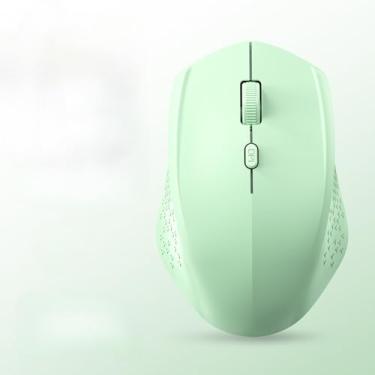 Imagem de Mouse sem fio – verde, alças laterais alimentadas por bateria para controle, mouse adequado para viagens, compatível com baterias do receptor USB Wins Laptop não incluídas