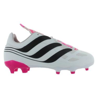 Imagem de adidas Predator Precision.3 Chuteiras firmes para jovens, Branco nuvem/preto/rosa Team Shock, 5 Big Kid
