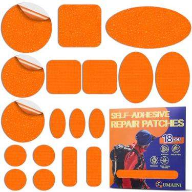 Imagem de Kit de remendo de reparo de jaqueta, fita de reparo tenaz para equipamentos externos, adesivos de tecido autoadesivos para roupas, remendo de tecido de nylon Ripstop impermeável para jaqueta