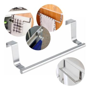 Imagem de 2X Suporte Portátil Pano De Prato Toalha Porta Armário Aço I