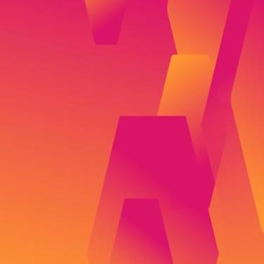 Imagem de Quadro Decorativo Abstrato Moderno Blue Orange Pink Purple para Parede de Sala Quarto e Escritório 30x30cm