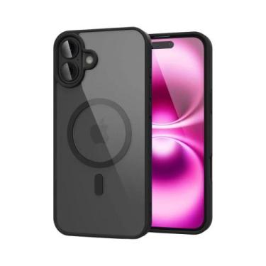 Imagem de Capa Magnética Preta Para iPhone 16 15 14 13 Mini 12 11 X XS XR SE Mag