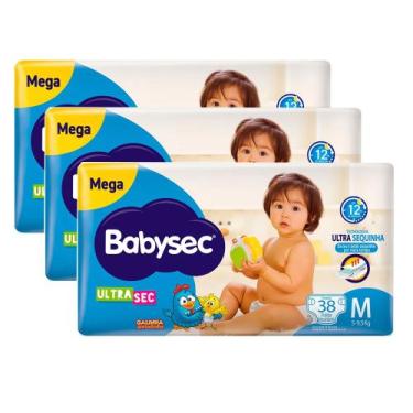 Imagem de Kit Fralda Descartável Babysec Galinha Pintadinha Ultrasec Mega M 38 T