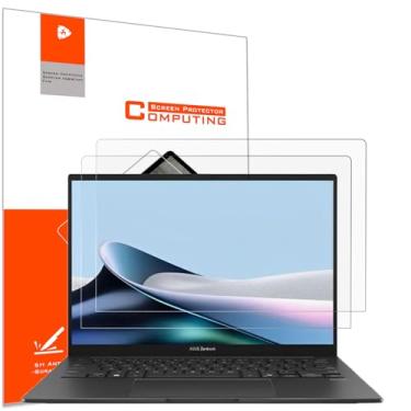 Imagem de YINOVEEN Pacote com 2 protetores de tela antirreflexo para laptop ASUS Vivobook 14 e 14X/ZenBook 14/TUF 14/ExpertBook 14/Chromebook Flip 14 polegadas 16:10, 5H, antiarranhões, reduz a tensão ocular