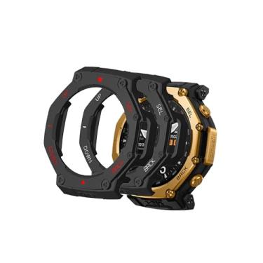 Imagem de (Pacote com 2) Capa para Amazfit T-Rex 3 Pro Outdoor Smart Watch 48 mm, capa protetora de policarbonato fina e leve para Amazfit T-Rex 3Pro, (preto-branco + preto e vermelho)