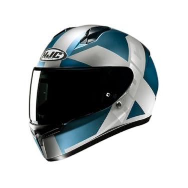 Imagem de Kit Capacete Moto Hjc C10 Tez Azu Cinz Tamanho 58 Com Luvas Pista V2 Azul Extremidade