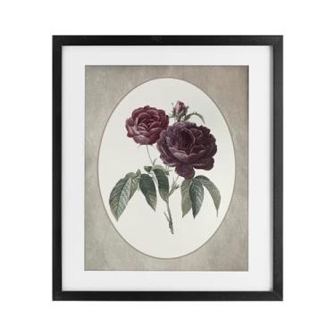 Imagem de Stupell Industries Vintage Blooms within Oval Birch Framed Print Under Glass, design by Lettered and Lined, 16 x 13
