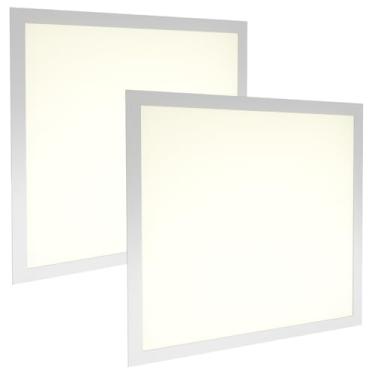 Imagem de Painel Plafon Led Quadrado Embutir 48W 62x62cm / Slim Branco Frio 6500k Branco Neutro 4000k (2, Branco Neutro)