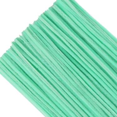 Imagem de TOAOB 100 peças de limpadores de cachimbo verde pálido hastes de chenille 6 mm x 12 polegadas de espessura, materiais de artesanato difusos para projetos de arte, faça você mesmo, flores, animais