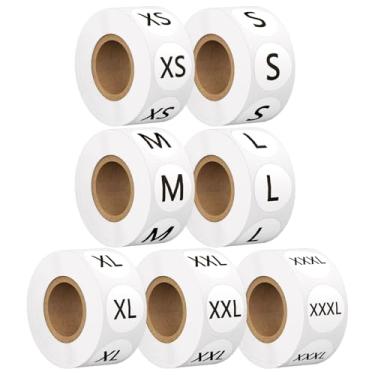 Imagem de Etiquetas de tamanho de roupas P-3GG – 3500 peças adesivos de tamanho de 7/20.3 cm, adesivos autoadesivos de tamanho de camisa para suprimentos de marcas de roupas (XS, S, M, L, XL, XXL, 3GG)