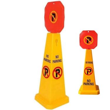 Imagem de Cone Estacionamento Sinalizaçao Viaria Obra Avenida Rua Estrada Proibido Estacionar Placa Isolamento Area Restrita