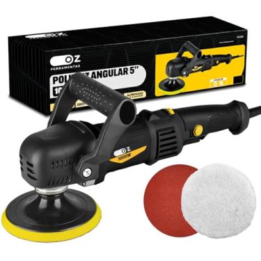 Imagem de Politriz Angular 5” 1000W Oz PZ1200 – Velocidade Variável 2800-5800 RPM, Compacta e Resistente, Com Disco e Acessórios (220V)