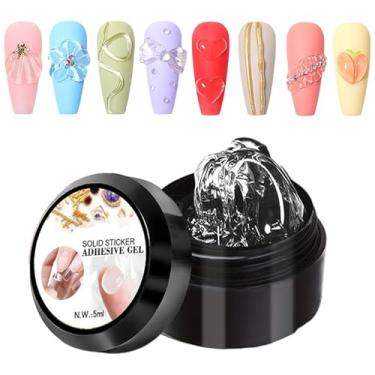 Imagem de Rrlihjgu Gel de Escultura para Unhas - Cola Sem Água Para Extensão De Dicas 3D | Gel Francês Rigoroso Para Pontas | Para Decoração Caseira De Unhas Com Glitter Flor Estrassos