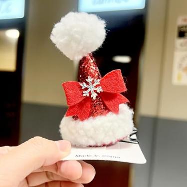 Imagem de Clipes de cabelo de Natal Novidade 2024 Natal Natal rede vermelho acessórios de cabelo headpiece crianças bonito outono inverno acessórios de cabelo grampos de cabelo (sherpa sólido grampo boné - laço