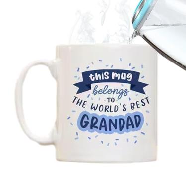 Imagem de Shakven Caneca de café do vovô, melhor caneca do pai | 350ml meu filho caneca de café,Novidade copo de caneca para pai, melhores canecas de cerâmica para pai e filho com impressão de letras para