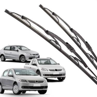 Imagem de Par Palheta Dianteira Limpadora de Para-brisa Gol Saveiro Voyage G5 de Ferro